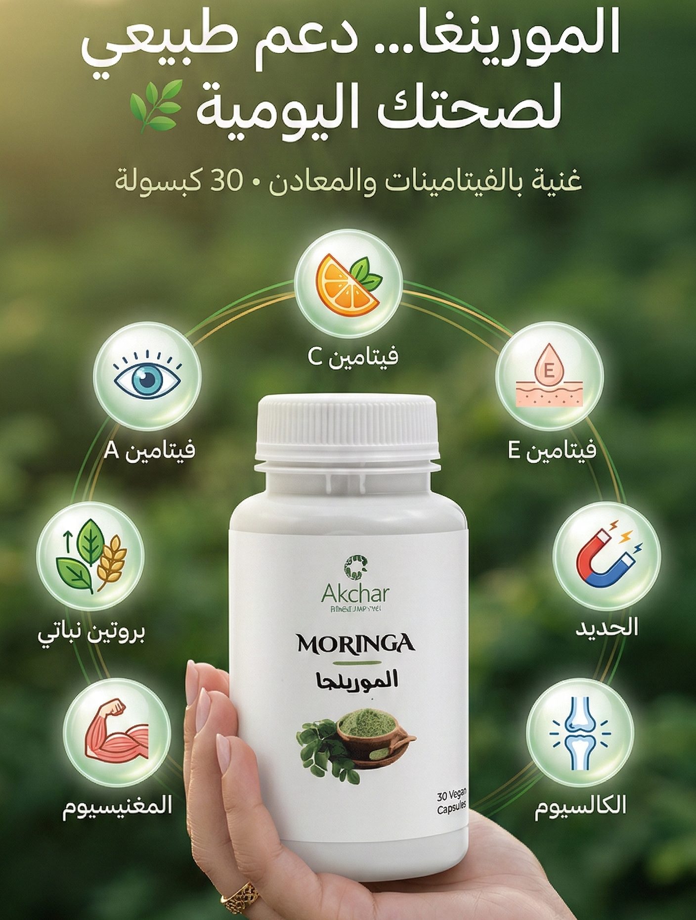 السر الطبيعي  كبسولات المورينجا العضوية .